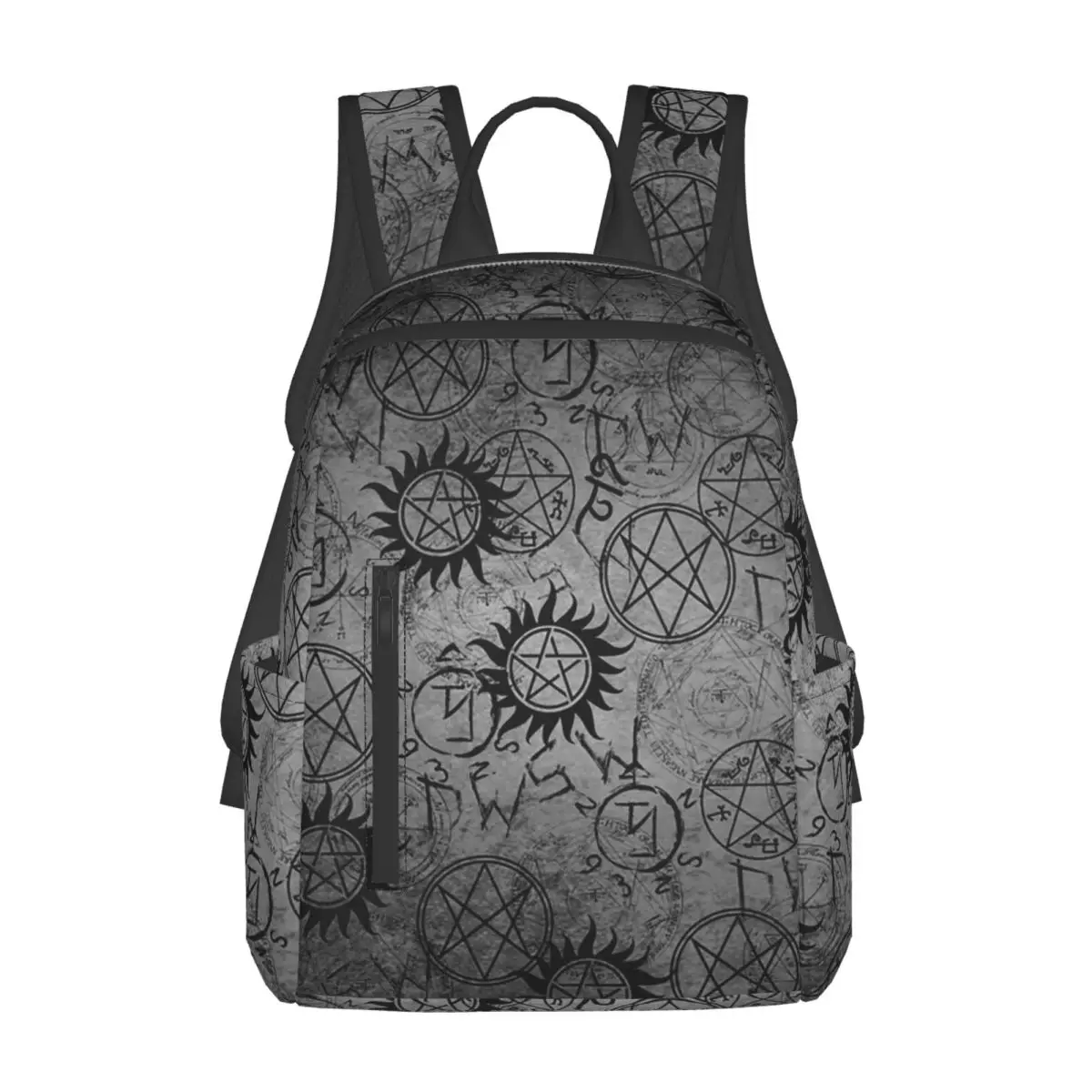 

Серый рюкзак Supernatural, вместительный рюкзак для мальчиков и девочек, школьная сумка, сумки на плечо для мужчин и женщин