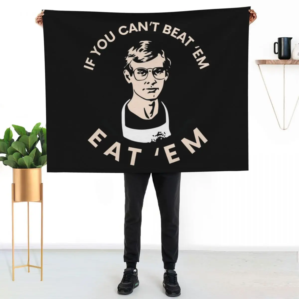 

If You Can't Beat 'Em Eat 'Em Gift Throw Blanket Soft Breathable Blanket for Night Sleeping