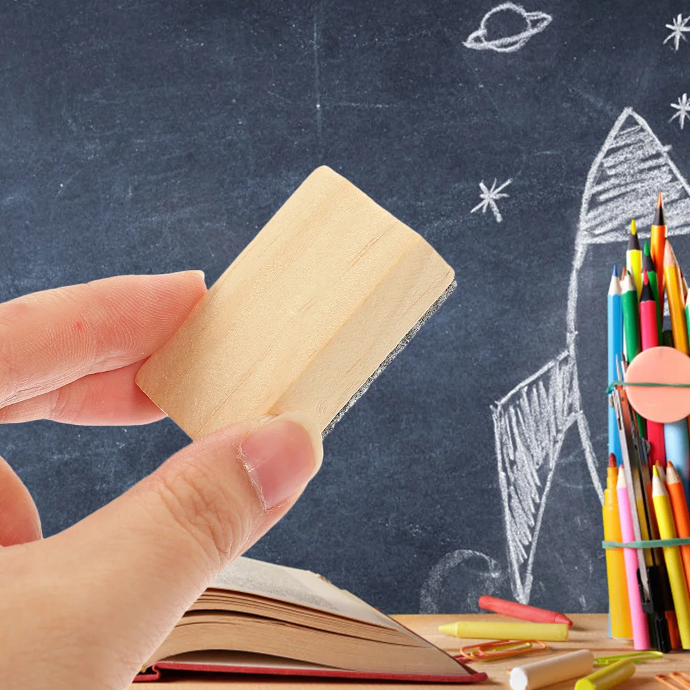 

10 Pcs Eraser Chalk for Chalkboard Erasers Detergent Cleaner Wooden Blackboard Wiper Campus Kids