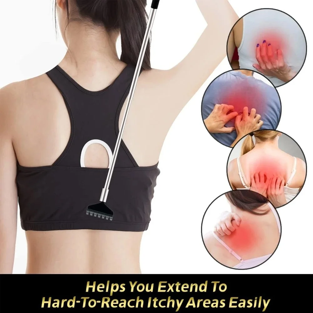 

Portable Extendable Back Scratcher Retractable One-Hand Itch Stick Back Scratcher Massager Telescoping Itch Massage Relaxation