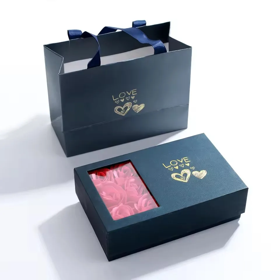 Rotating Valentine's Day Birthday Gift Rose Preserved Flower Mother's Day Gift Box Acrylic High-End Jewelry Box - view 5