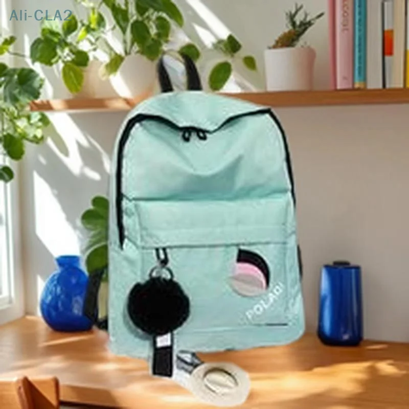 "Classic Leaf Print Backpack, Roomy Portable Rucksack, Zipper Closure, Women's Shoulder Bag, Unadorned Student Schoolbag."