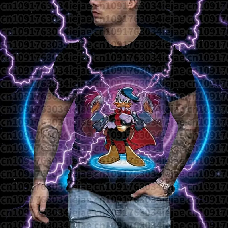 Disney Donald Duck T-shirt 2025 Men Women Short Sleeve Casual Style 3D Print T Shirt Summer Streetwear Tee Tops Cartoon Children