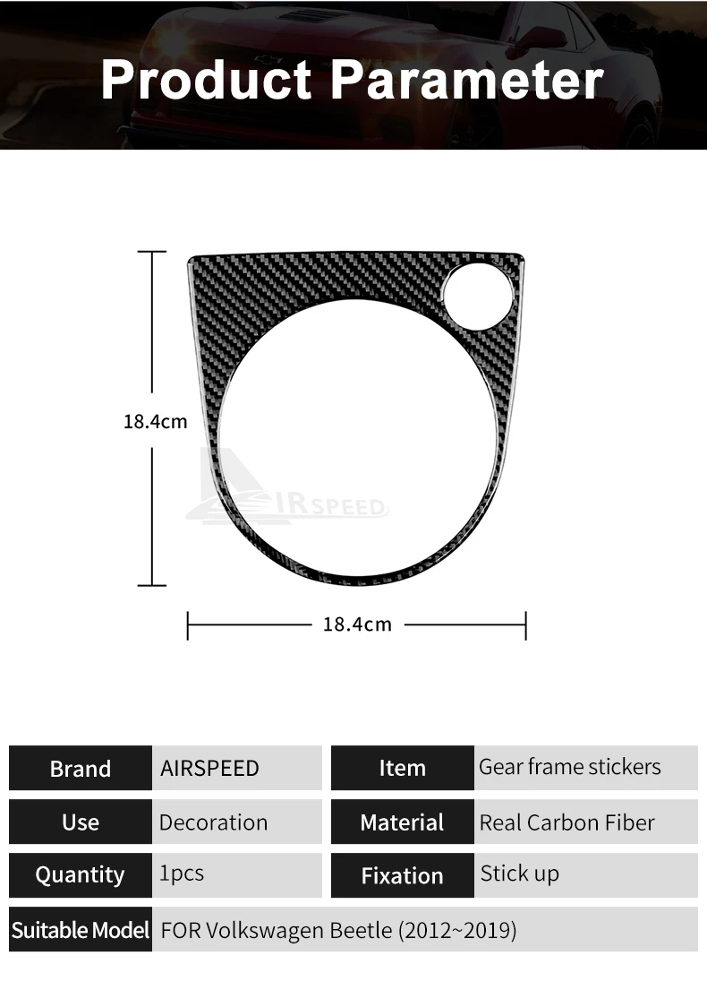 Real Soft Carbon Fiber Für Volkswagen Beetle 2012 2013 2014 2015 2016 2017 2018 2019 Auto Getriebe Shift Panel Aufkleber Zubehör – Detail 10