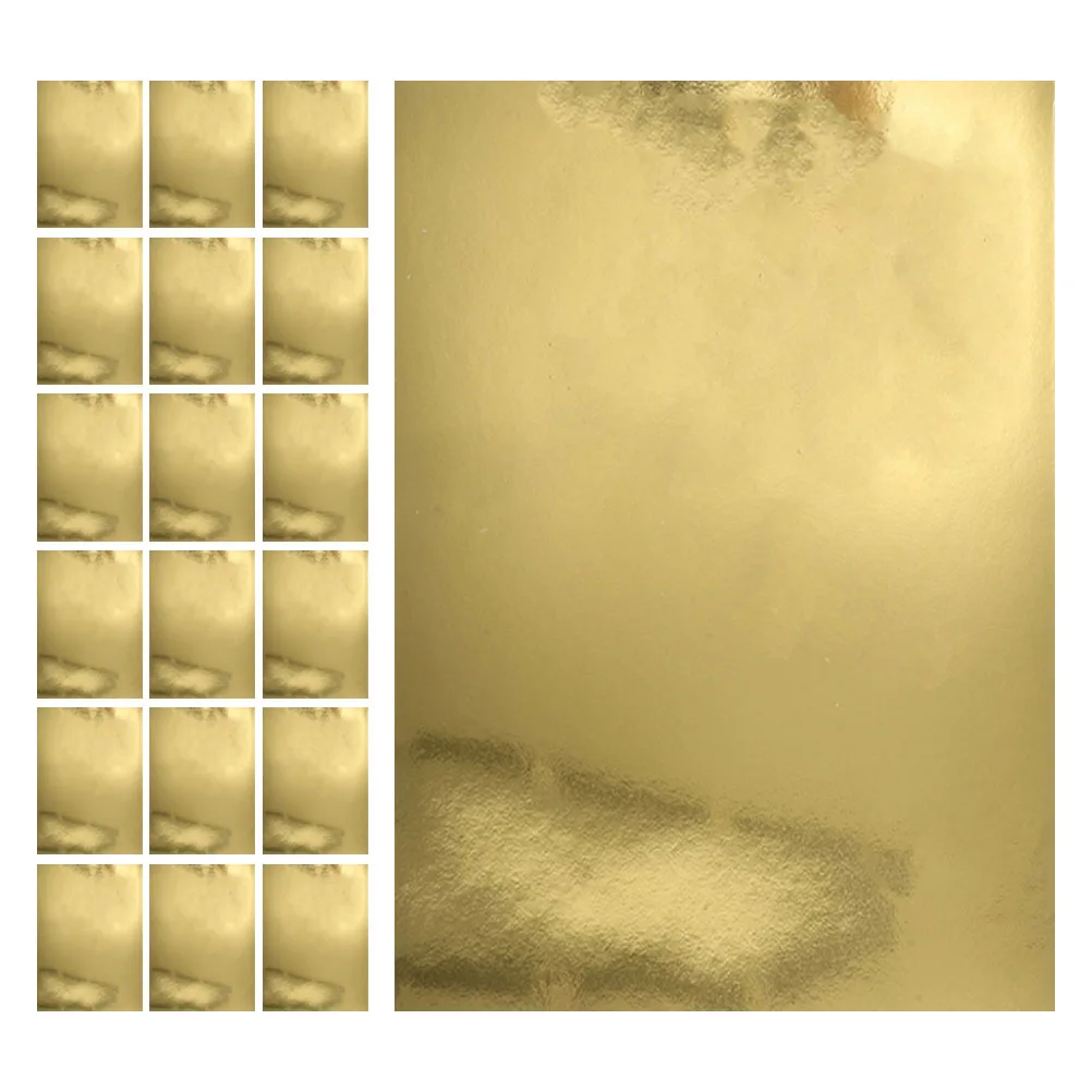 Papier cartonné métallique pour bricolage, 60 pièces, finition miroir brillant, feuilles de feuille d'or, papier pliant Origami, fournitures d'art pour Scrapbook