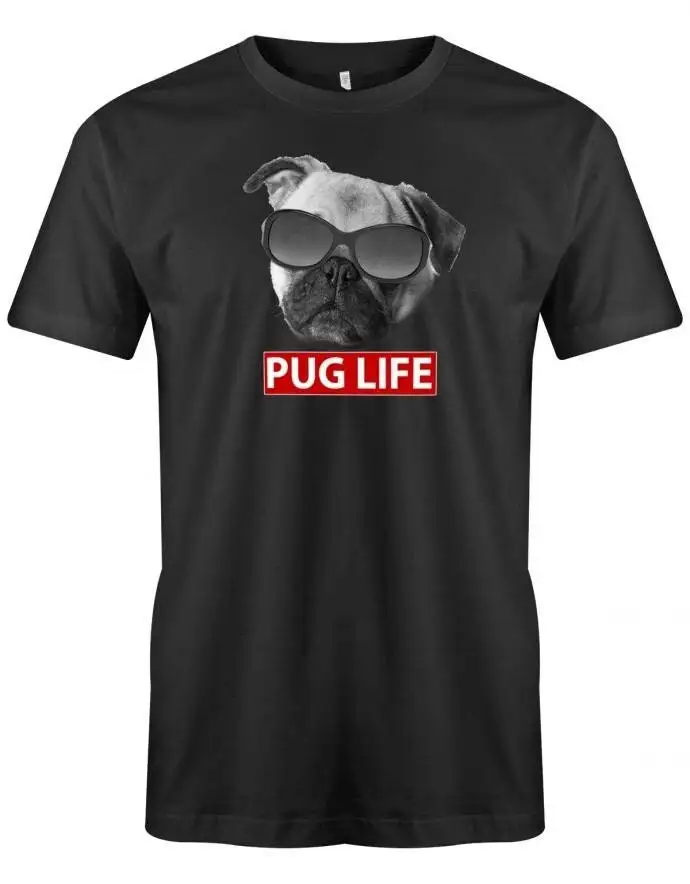 Pug Life Mops Hundebesitzer Herren T Shirt