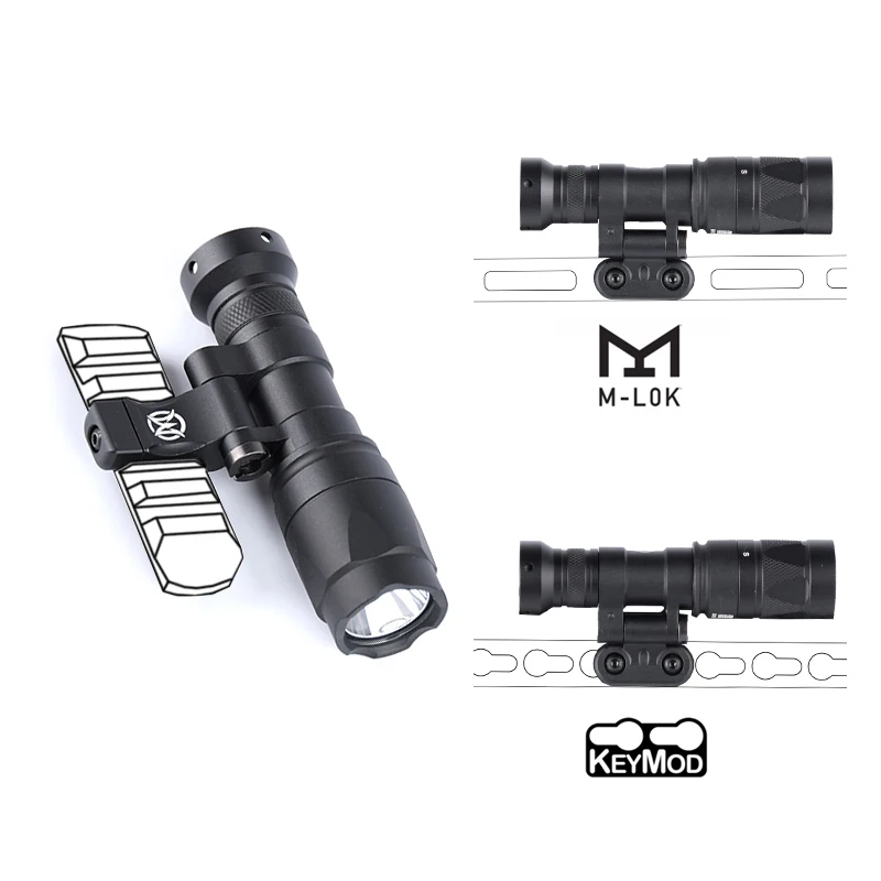 

WADSN Airsoft M600 M300 Surefir Tactical Flashlight M640 M340 Weapon Scout Light Rail Rotating Base Fit M-Lok Keymod Rail Mount