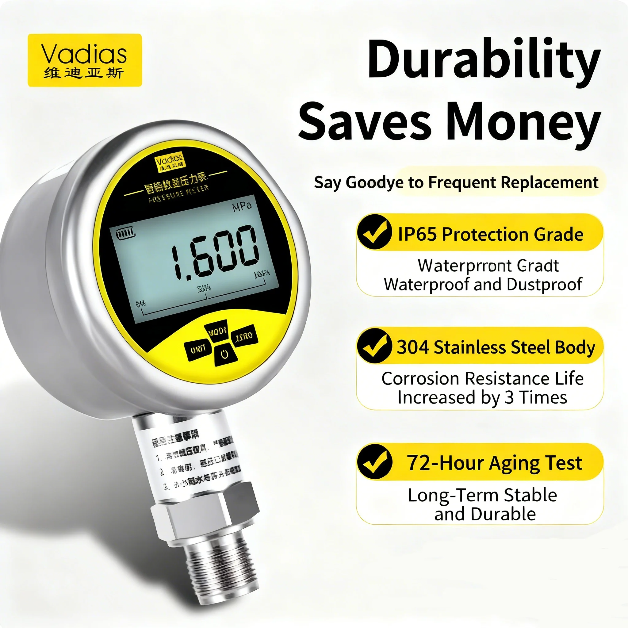 

Digital Pressure Meter -0.1-0 -1bar Display Pressure Gauge -100kpa-0 -0.1-0.06Mpa -0.1-0.15Mpa Digital Pressure Manometer