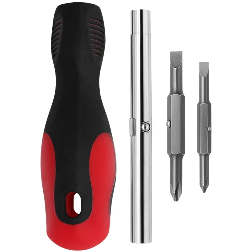 

Dual-Head Screwdriver Set With Interchangeable Cross Flat Head Bits Dual-Purpose Screwdriver Ergonomic Handle Hand Tool Set