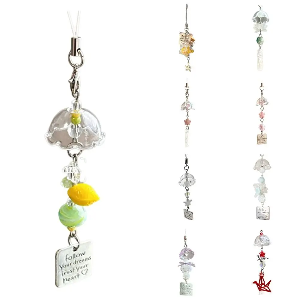 

Cute Beaded Design Lemon Keychain Green Lemon Star Beaded Wind Chime Keychain Charm Charm Pendant Beaded Keychain Key Ornament