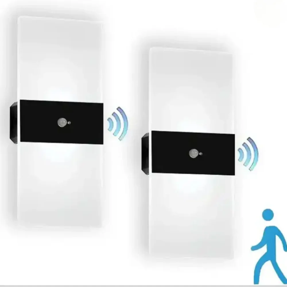 Indoor Magnetic Mounted USB Rechargeable Touch or PIR Motion Sensor Night Light Decorative LED Sconce Bedside Wall Lamp