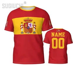 Custom Name Number Spain Flag Emblem 3D T-shirts Clothes For Men Women Tees jersey Soccer Football Fans Gift T shirt