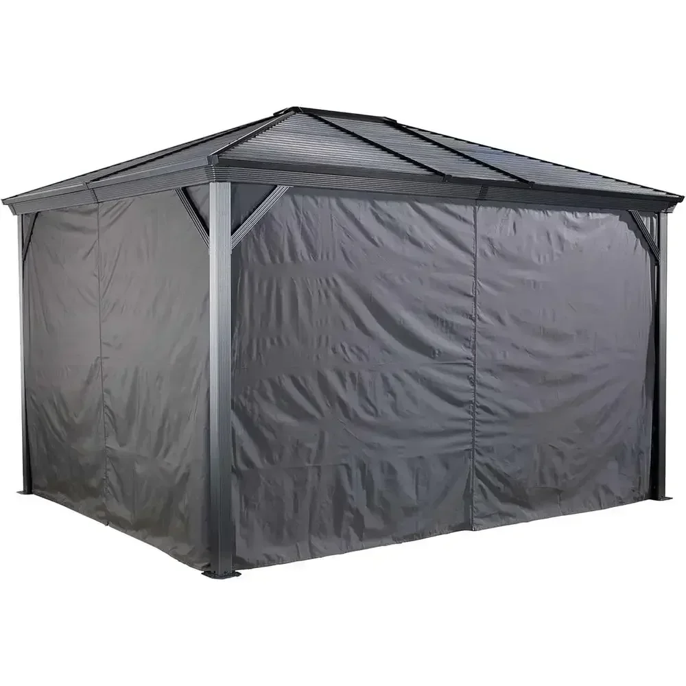 Polyester Outdoor Curtains, 10ft x 14ft, Durable Shade for Gazebos