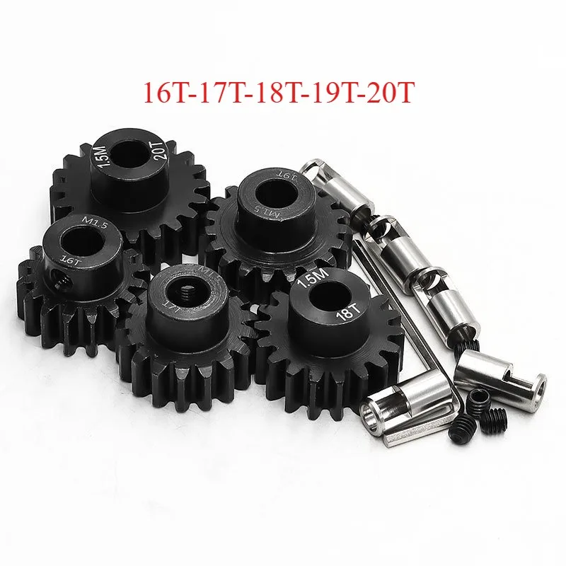 

5 шт. 1,5 м стальная шестерня двигателя 8 мм 11T 14T 15T 16T 21T 26T 28T 30T для TRXS X-MAXX XRT RC Автозапчасти для обновления Аксессуары