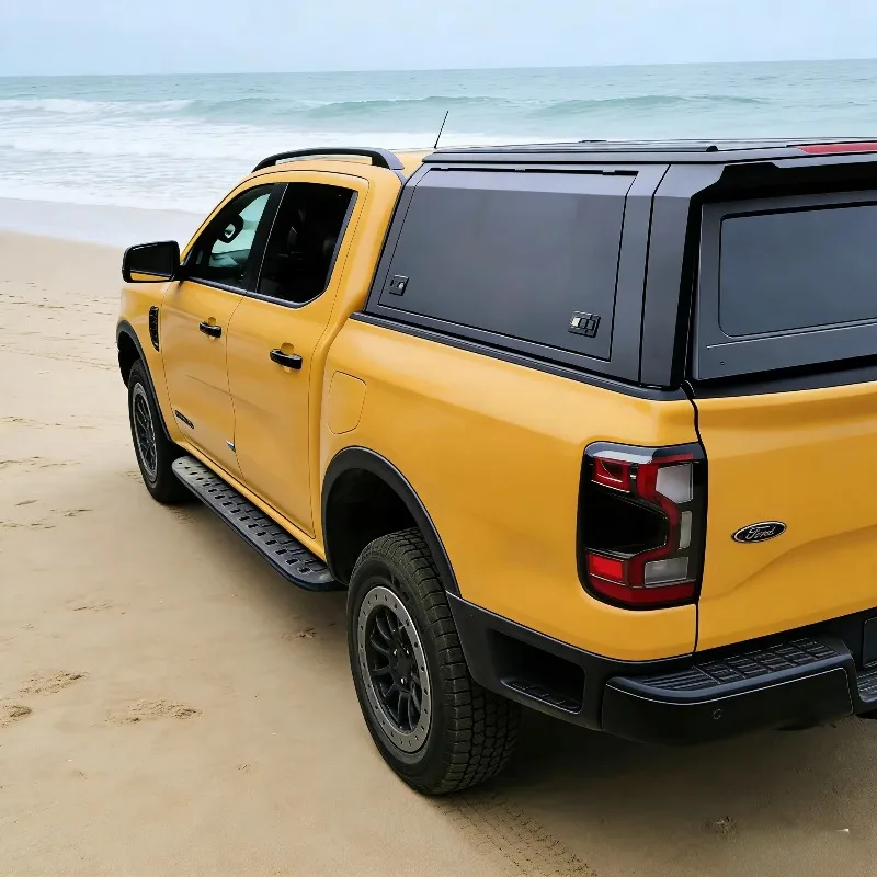 

Aluminum Pickup Truck Hard Top Canopy-Lockable No-Drilling Installation Sports Style | Fits FORD RANGER 2023+ TOYOTA FORD for
