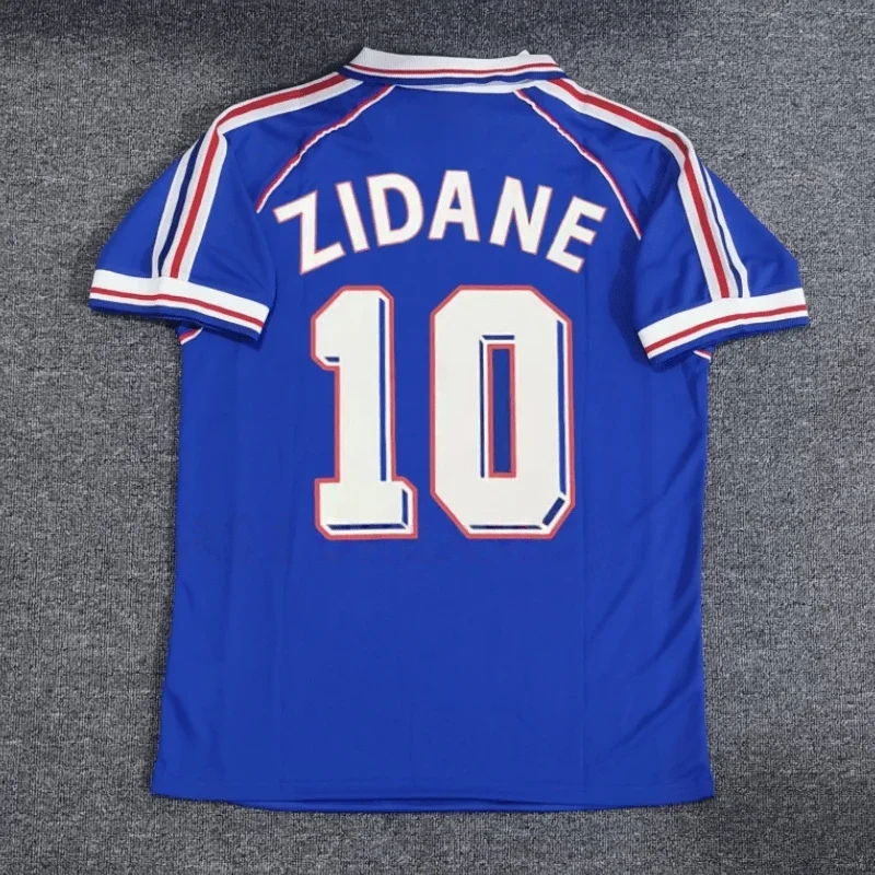 قمصان ريترو للفرق الوطنية الأرجنتين وفرنسا، رايكر ميسي، زيدان، هنري وباتستوتا لكرة القدم تي شيرت وفانسي