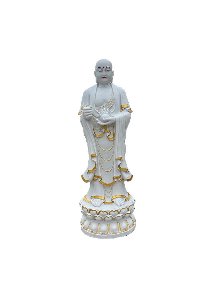 Natural white marble granite blue stone carving famous figure Buddha custom temple Guanyin Maitreya Buddha Tibetan king bodhisa