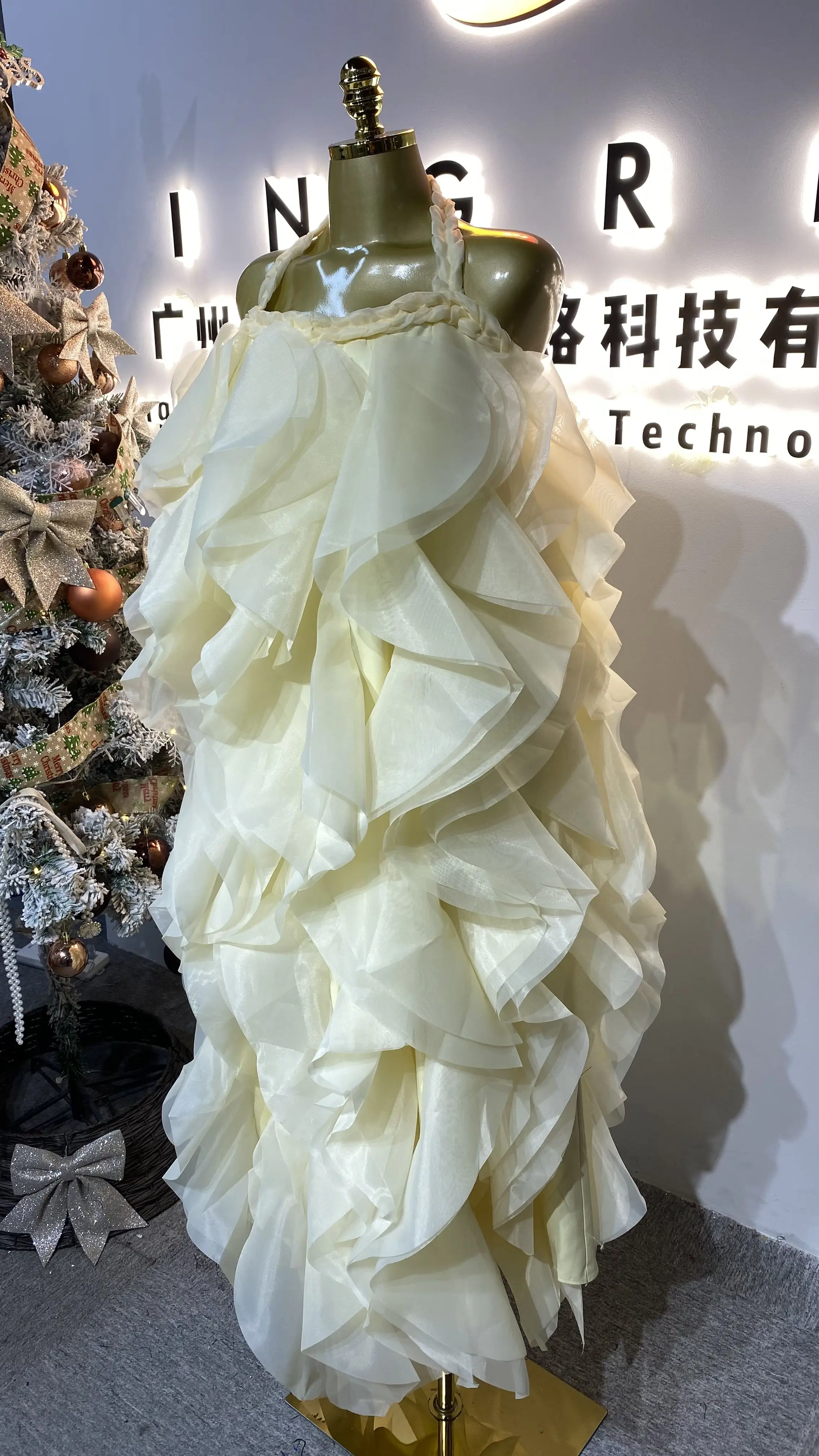 Stylish midi dress for women, one shoulder, summer style, ruffled and tied, elegant and sweet for social parties.-GZXX427