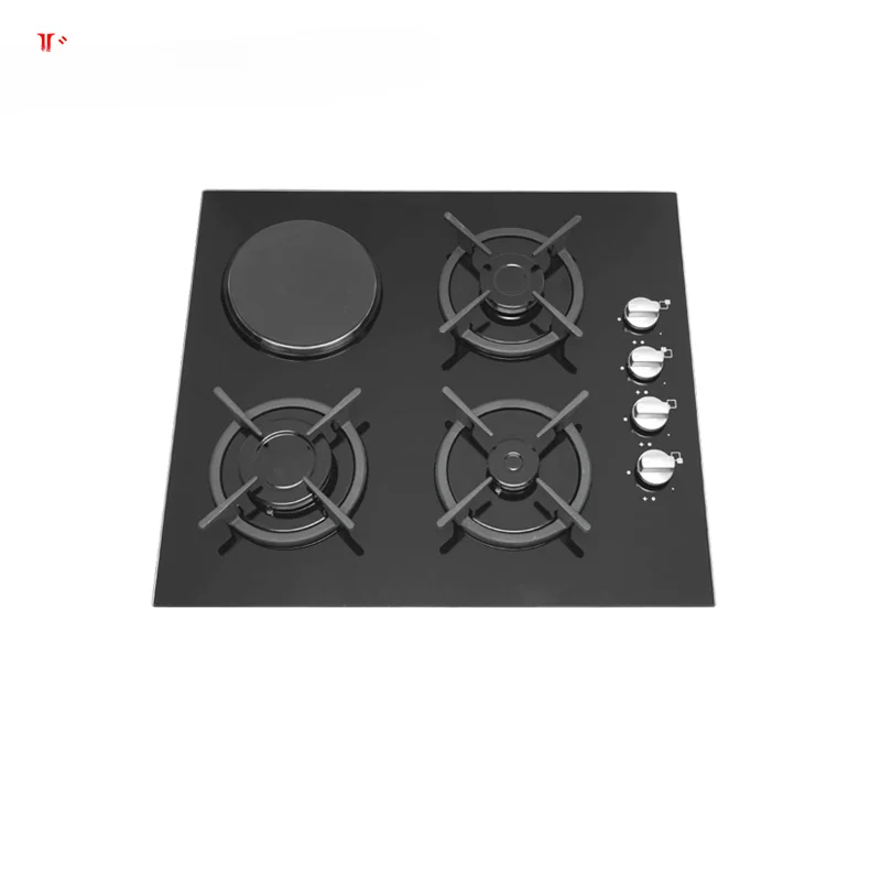 Home Kitchen Top Glass Brass Portable Kitchen Electric Ceramic Gas Cooking Stoves 4 burner gas cooker built in hob Gas Cooktops