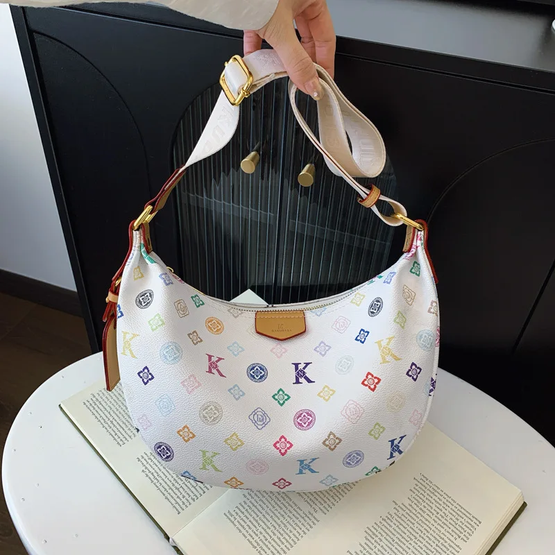 

Новая уникальная женская большая вместительная сумка для пельменей/полумесяц, подмышки/плечо/через плечо, стильный винтажный универсальный бестселлер, незаменимый