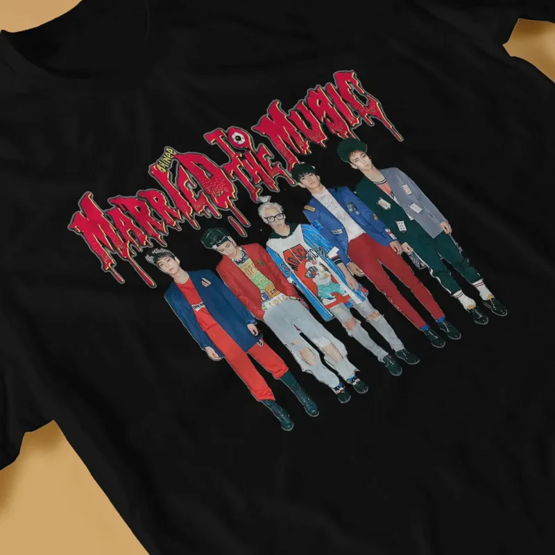 Męska koszulka grupowa SHINee męska kombinacja 100% bawełniana odzież zabawna z krótkim rękawem z okrągłym dekoltem koszulki New Arrival T-shirty