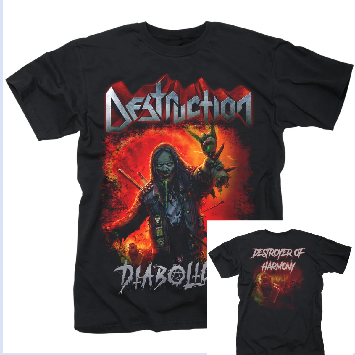 Destruction Eternal Devastation Band T-Shirt, Baumwoll-T-Shirt mit Grafik, für Herren und Damen, Sommer-Streetwear-Oberteil. – Detail 5