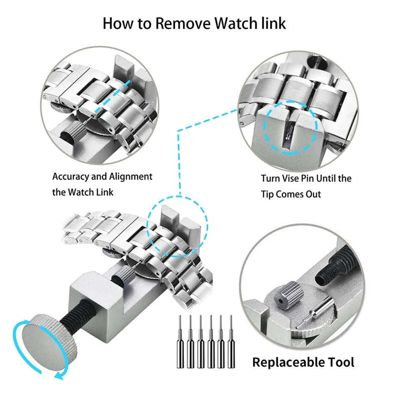 Horlogereparatieset: voor onderhoud Vervanging van de batterij Horlogelink Aanpassing Terug demontage