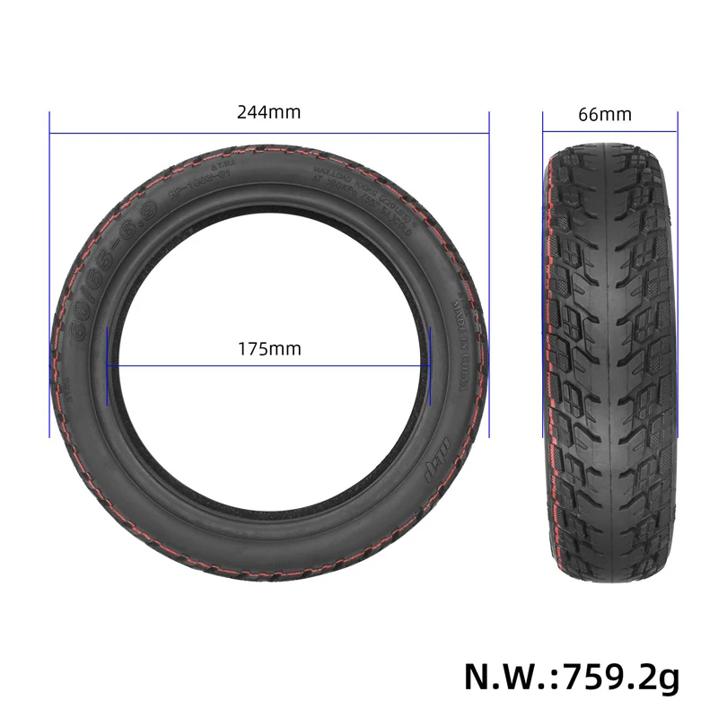Ulip 60/65-6.9 إصلاح ذاتي لايحتاج مقاوم للانفجار مع صمام لـ Max G2 G65 سكوتر كهربائي 10 بوصة استبدال الإطارات #2