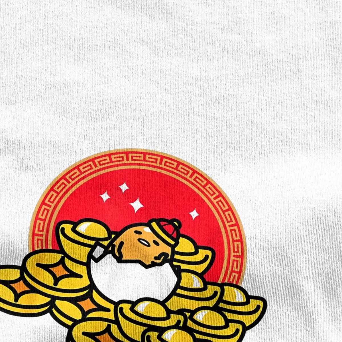 Gudetama The Lazy Egg Happy Lunar New Year T Shirts Popular Beach Tees Vintage Casual Pure Cotton Clothes Birthday Gift