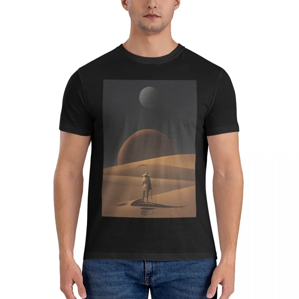 Men's Journey Through The Sands The Secrets Of The Dunes Explorer #1 T Shirts World Dune Adventure Cotton Tops T-Shirts