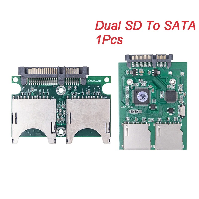 Dual SD To SATA Hard Disk Adapter Card Industrial-grade SD To Serial Port Hard Disk Board Support RAID 0 High-speed Stable