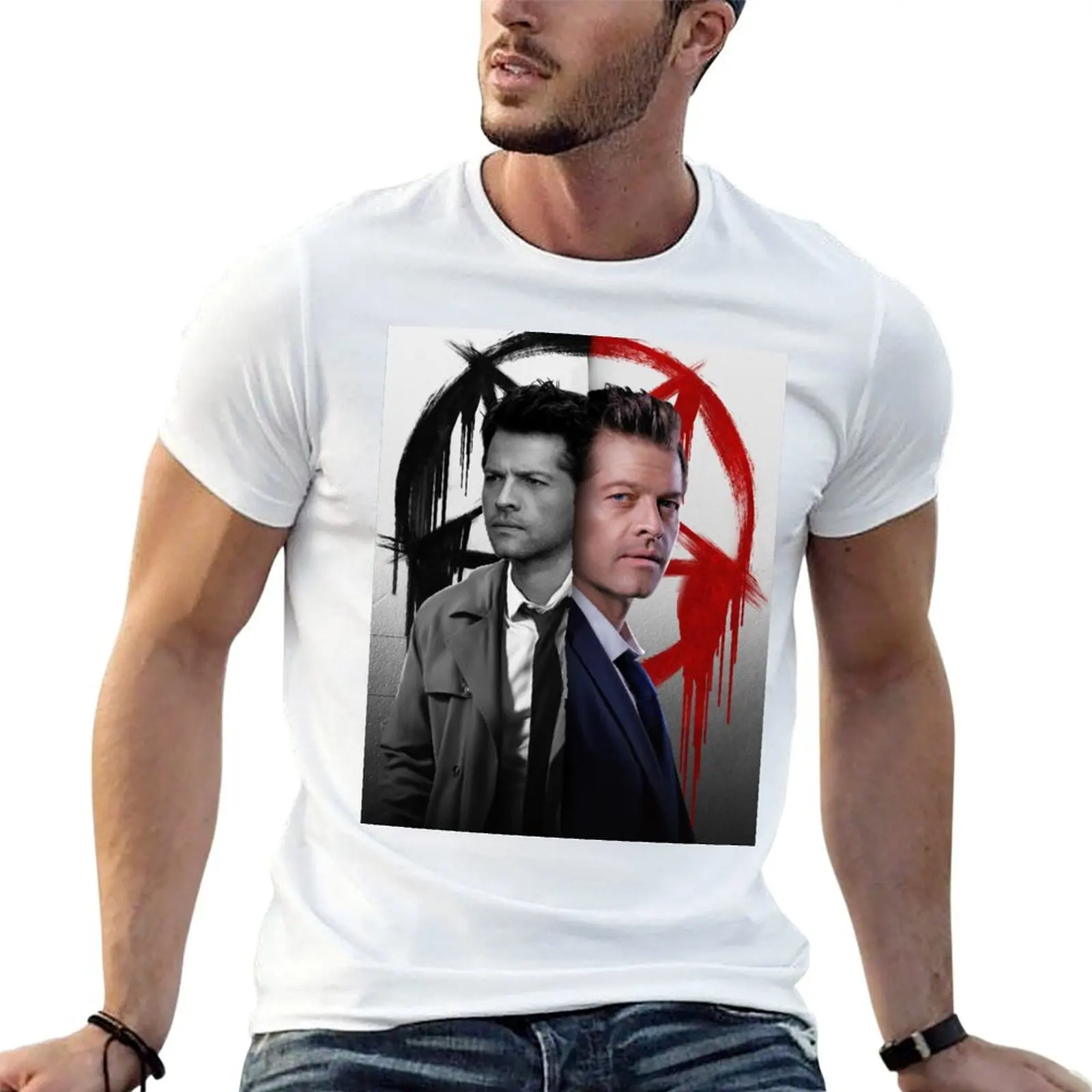castiel misha collins T-Shirt man t shirt designer cotton t shirt pack t shirts for man pack cotton T-shirt