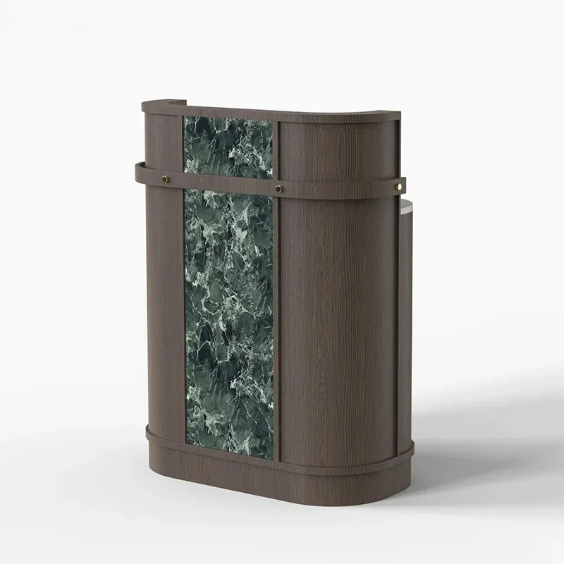 

Стойка регистрации Магазин Касса Информационный стол Простой современный Добро пожаловать Барная стойка из нержавеющей стали