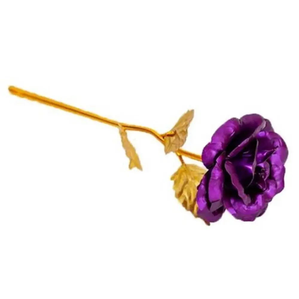 Safe Golden Foil Rose Flower Golden Foil Simulation Artificial Rose Flower Rose Flower Gold Foil Rose Pendant Mother's Day