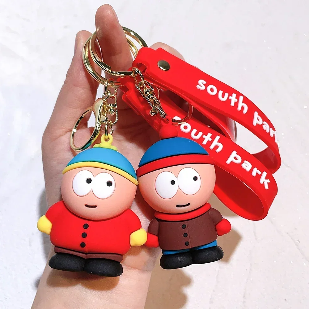 Cartoon South Park Bambole Portachiavi Figura anime Portachiavi Borse Kawaii Ciondolo Giocattolo per bambini Portachiavi per auto carino Zaini Pendenti Regalo