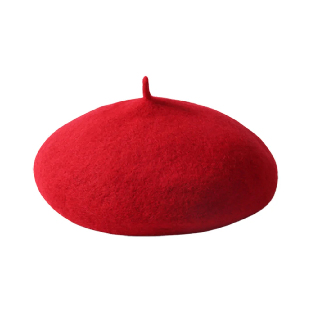 

Children Warm Beret Cabbie Hat Cap Wool Hats for Women Toddler Fashion French