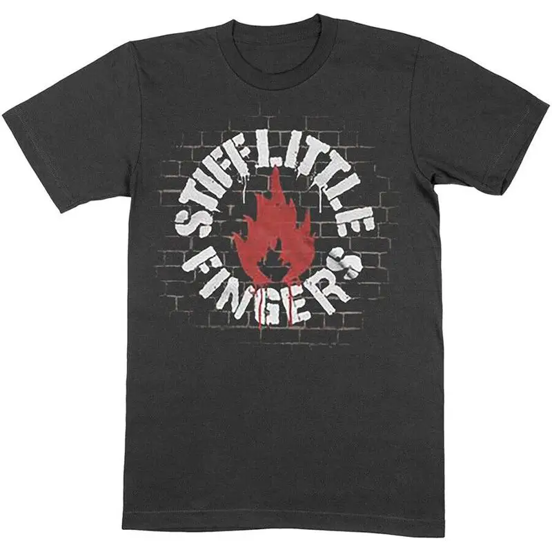 Stiff Little Fingers Wall Black T Shirt