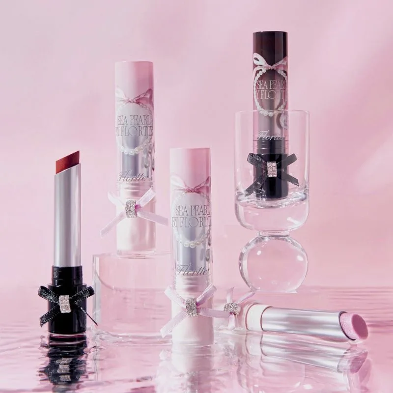 FLORTTE ガラス海シリーズソリッドリップグロスミラーリップグロスウォーターライト韓国リップティントリッププランパーグロス保湿口紅