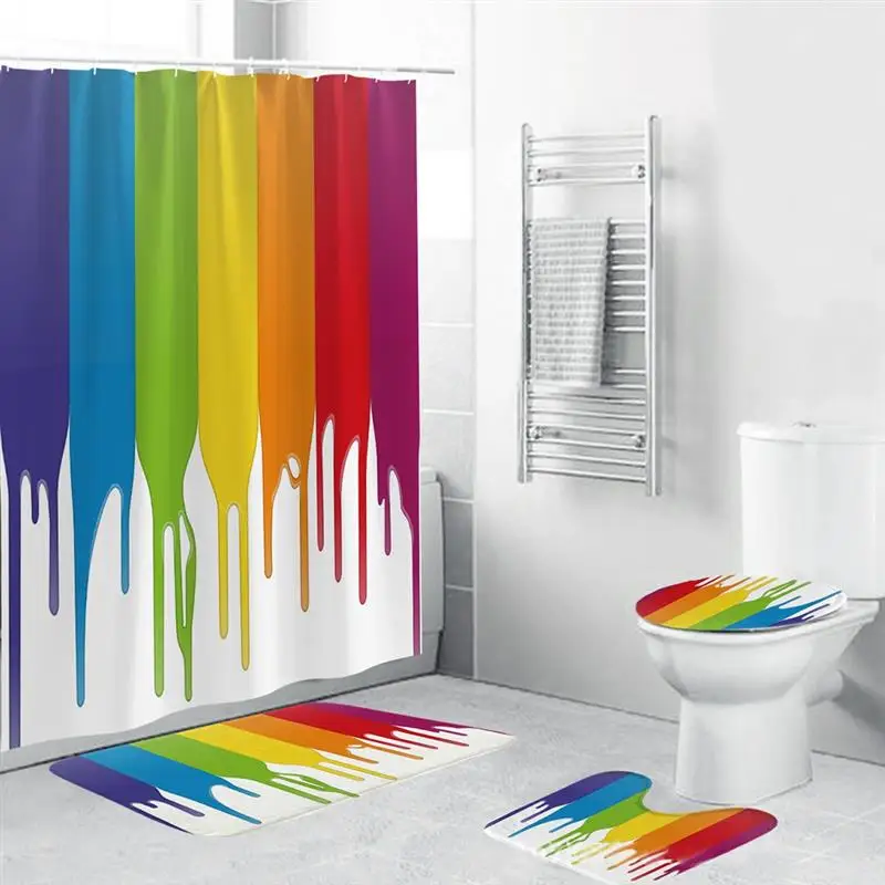 Shower Curtain Rainbow Stripe: 71\