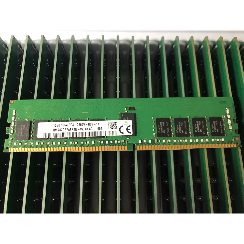 1PCS 1RX4 DDR4 PC4-2666V ECC REG HMA82GR7AFRAN-VK 16GB 16G RAM For SK Hynix Memory High Quality Fast Ship