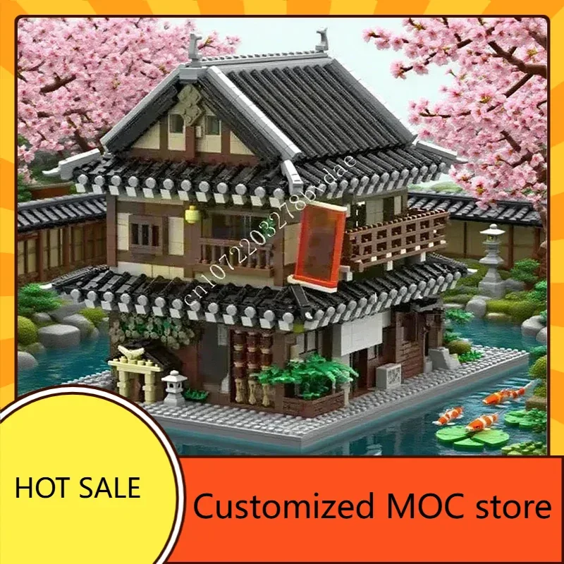 

5029 шт. Kyoto суши дом MOC Streetview архитектура креативная рождественская сборка детские игрушки на день рождения подарки для детей в возрасте
