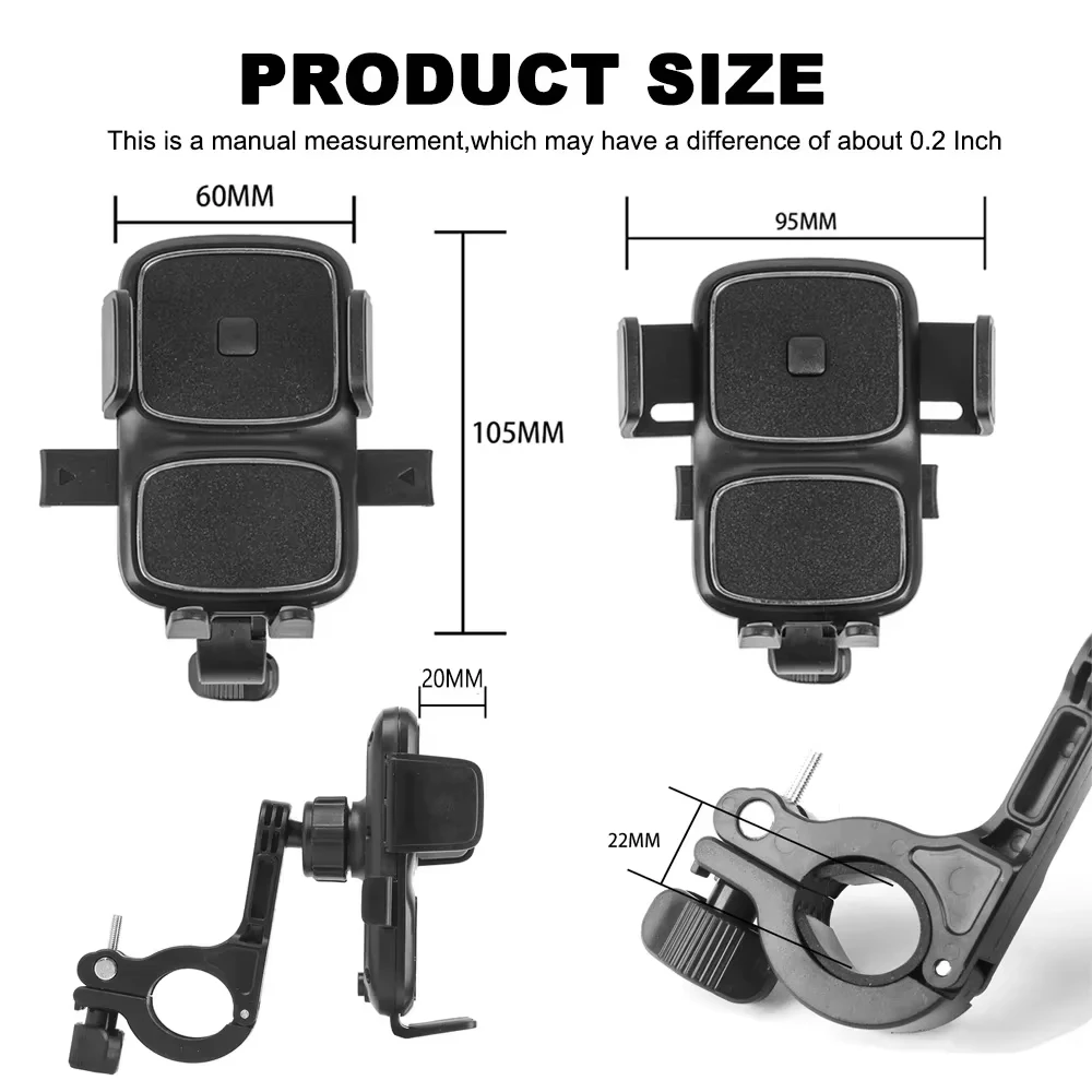 Quick Install Motorcycle Mirror Phone Holder Adjustable For GOLDWINGGL1800 Valkyrie F6C DCT Tour F6B SC47 SC79 GOLD WING GL1800