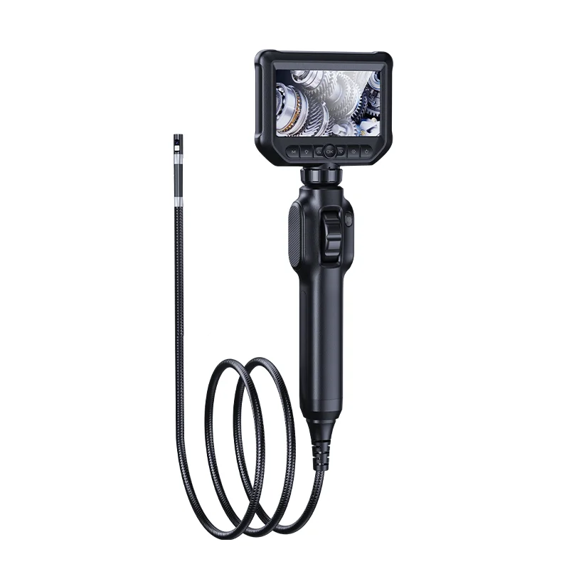 

S43 Professional Industrial Articulated Endoscope Camera Semi Rigid 4.3" 8LED Two Ways Sewer Pipe Borescope Repair Inspect Tools
