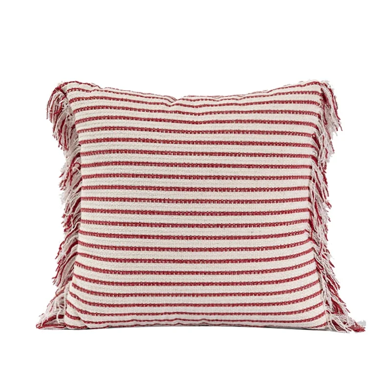 

Red tassel pure cotton throw pillow quilt dual-purpose, living room sofa thickened folding air conditioner quilt