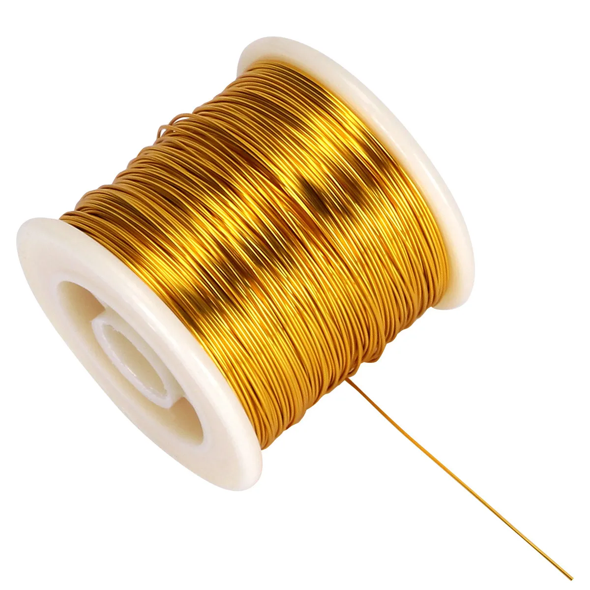 

Проволока из чистой меди 55 м, 0,8 мм, цвет темное золото, для бисероплетения, рукоделия, изготовления украшений, тиар, флористики, домашнего декора