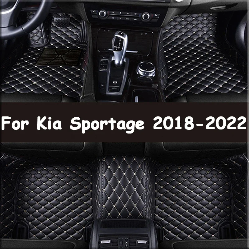 

Кожаные автомобильные коврики на заказ для Kia Sportage 4 nq5 2022, детали интерьера, ковры, подушечки для ног, аксессуары 0529