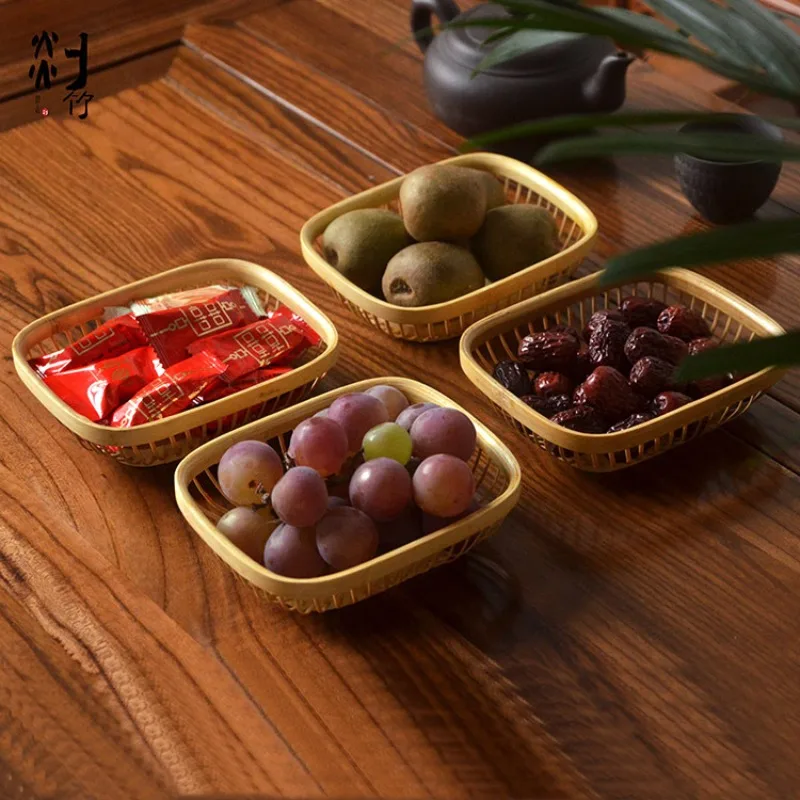Bamboo Refreshments Fruit Snacks Dried Fruit Plate Snack Basket Hotel Homestay Tea Room Household Accessories