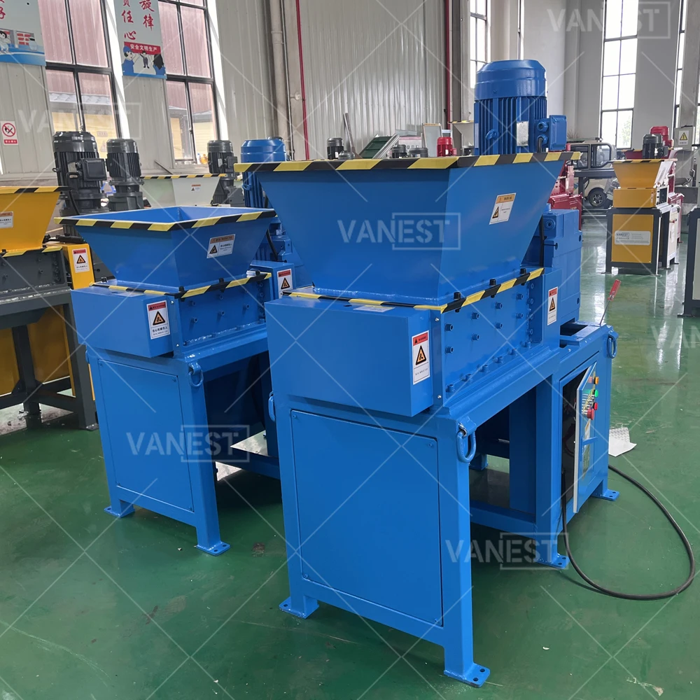 VANEST High Quality Small Size Wood Shredder Double Shaft Shredding Machine