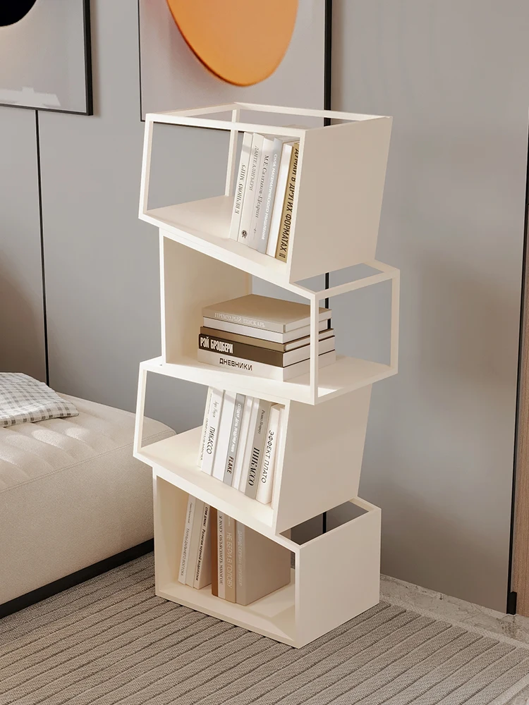 #Living room corner creative bookshelf floor shelf household simple corner bookcase bedroom wrought iron storage display rack
