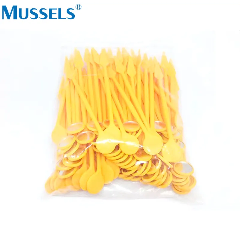 100pcs Disposable Dental Mouth Mirror Plastic Oral Exam Reflector Hygiene Check Teeth Whitening Dentist Tool Instrument Makeup